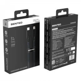 Кабель SENTEO SL-04 Embossed Silicone 30W Type-C to Lightning 1m