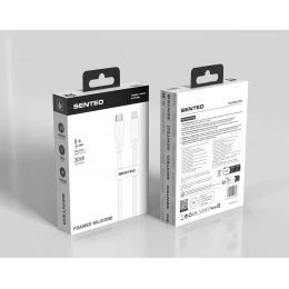 Кабель SENTEO SL-04 Embossed Silicone 30W Type-C to Lightning 1m