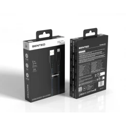 Кабель SENTEO SL-04 Embossed Silicone 3A USB to Type-C 1m