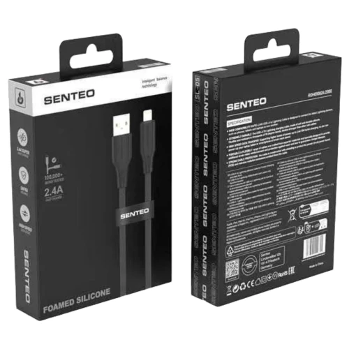 Кабель SENTEO SL-05 Foamed Silicone 2.4A USB to Lightning 1m