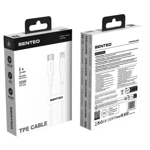 Кабель SENTEO SL-06 30W Type-C to Lightning 1m