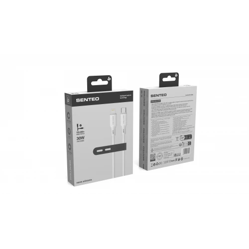 Кабель SENTEO SL-08 nano silicone  30W Type-C to Lightning 1m