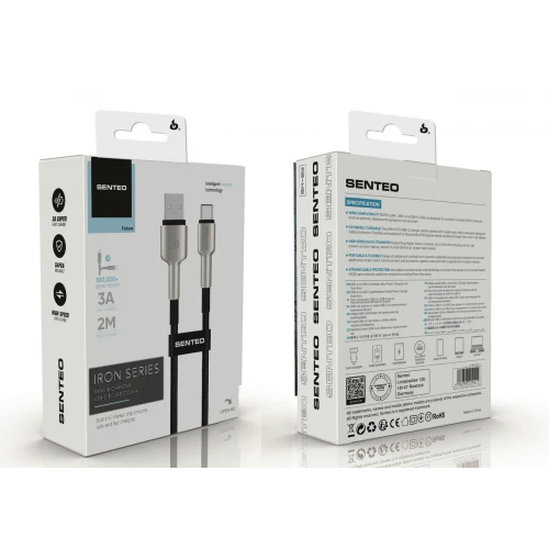 Кабель SENTEO SM-03 Iron series 18W 3A USB to Type-C 2m