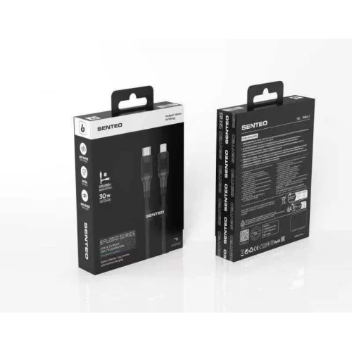 Кабель SENTEO SM-04 Eplosid series 30W Type-C to Lightning 1m
