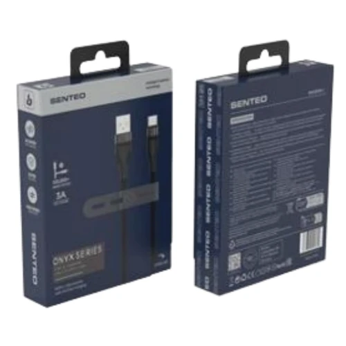 Кабель SENTEO SM-05 Onyx series 3A USB to Type-C 1m