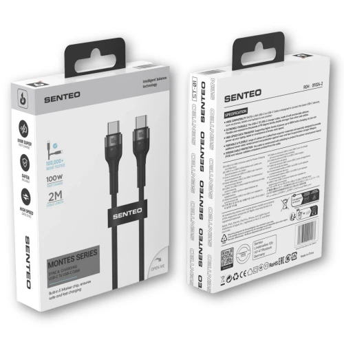 Кабель SENTEO ST-01 Montes series 100W Type-C to Type-C 2m