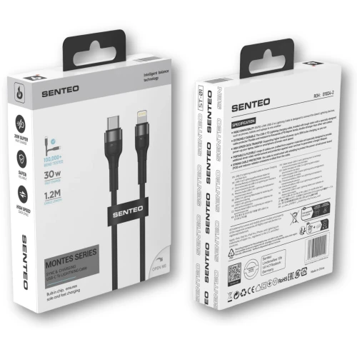 Кабель SENTEO ST-01 Montes series 30W Type-C to Lightning 1.2m