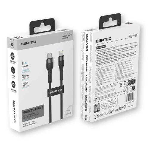 Кабель SENTEO ST-01 Montes series 30W Type-C to Lightning 2m