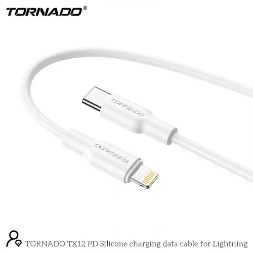 Кабель Tornado Silicone TX12 PD 3.0 Type-C to Lightning 1m