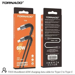 Кабель Tornado TX15 PD 60W Type-C to Type-C
