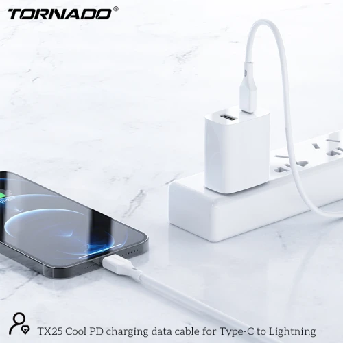 Кабель Tornado TX25 PD 20W 3A Type-C to Lightning 1m