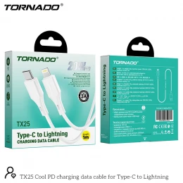 Кабель Tornado TX25 PD 20W 3A Type-C to Lightning 1m