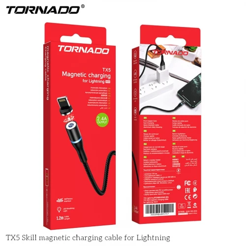 Кабель Tornado TX5 Magnetic USB to Lightning 1,2m