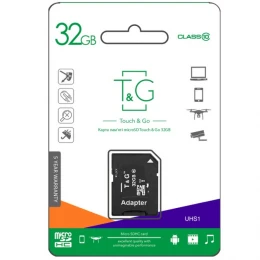 Карта пам'яті microSDHC T&G 32Gb UHS-1 10 class SD Adapter