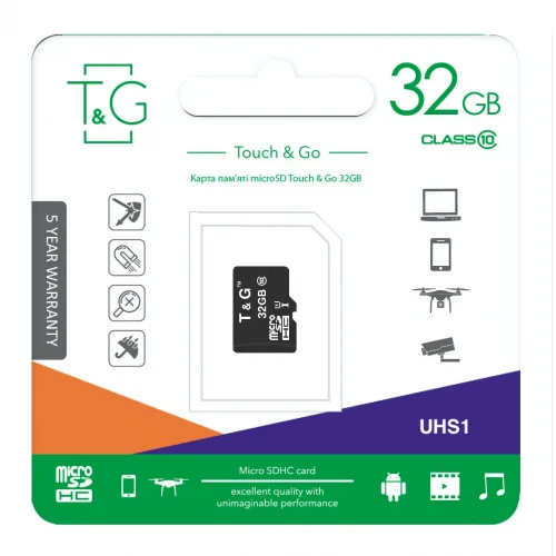 Карта пам'яті microSDHC T&G 32Gb UHS-1 10 class
