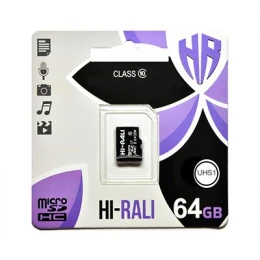 Карта пам'яті microSDXC Hi-Rali 64Gb UHS-1 10 class