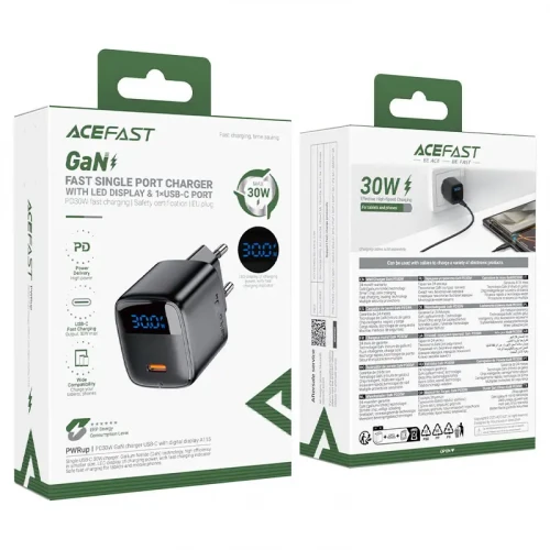 МЗП 1Port Acefast A113 with display USB-C PD 20W