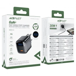 МЗП 1Port Acefast A115 with display USB-C PD 30W
