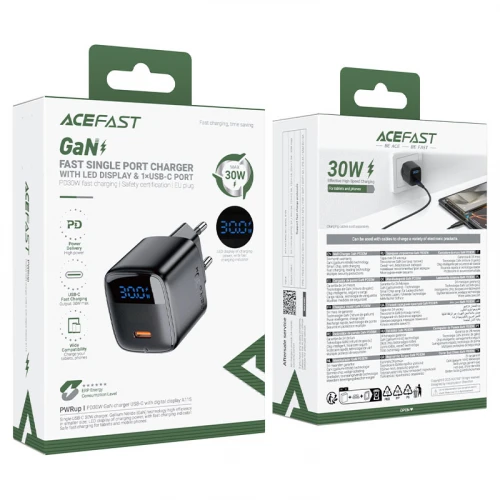 МЗП 1Port Acefast A115 with display USB-C PD 30W