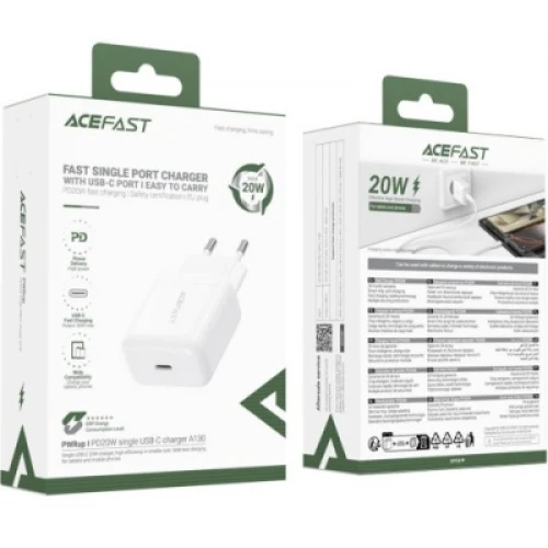 МЗП 1Port Acefast A130 USB-C PD 20W (CE Сертификат)