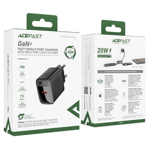 МЗП 1Port Acefast A82 USB-C GaN PD 20W