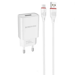 МЗП 1Port Borofone BA20A Sharp USB 2.1A Micro