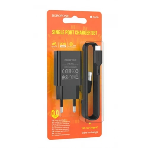 МЗП 1Port Borofone BA68A USB 2.1A USB to Type-C