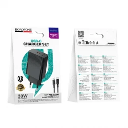 МЗП 1Port Borofone BAS75A Source USB-C PD 30W Type-C to Type-C