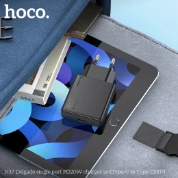 МЗП 1Port Hoco N37 Delgado USB-C PD 20W Type-C to Type-C