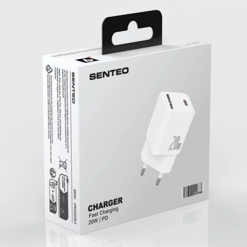 МЗП 1Port SENTEO S-02 USB-C PD 20W (CE Сертификат)