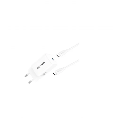 МЗП 1Port SENTEO S-06C USB-C PD 20W Type-C to Type-C (CE Сертификат)