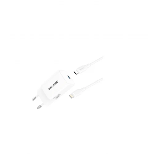 МЗП 1Port SENTEO S-06L USB-C PD 20W Type-C to Lightning (CE Сертификат)