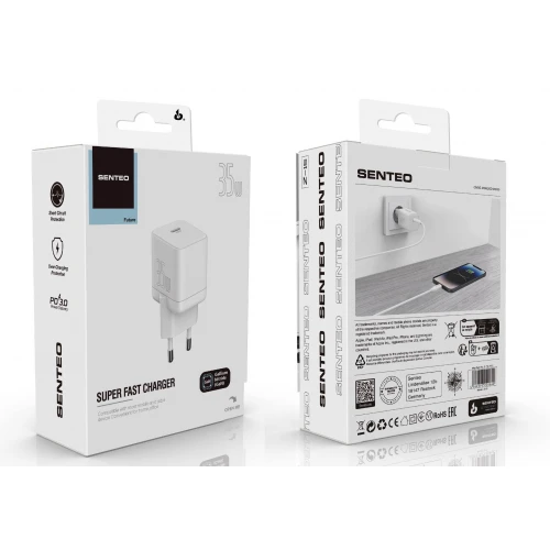 МЗП 1Port SENTEO Z-15 USB-C PD 35W (CE Сертификат)