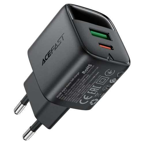 МЗП 2Port Acefast A114 with display USB+USB-C PD 25W