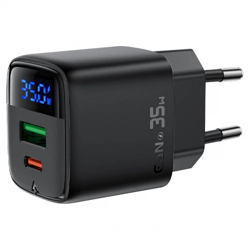 МЗП 2Port Acefast A116 with display USB+USB-C PD 35W