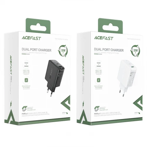 МЗП 2Port Acefast A5 USB+USB-C PD3.0 32W