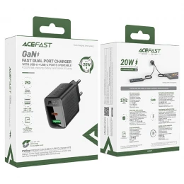 МЗП 2Port Acefast A78 USB+USB-C GaN PD 20W