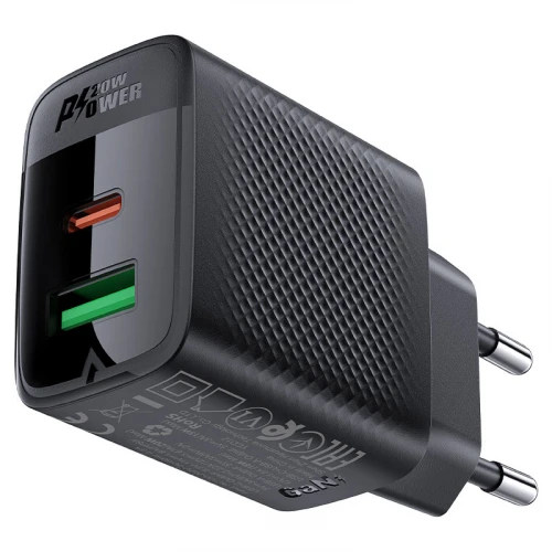 МЗП 2Port Acefast A78 USB+USB-C GaN PD 20W