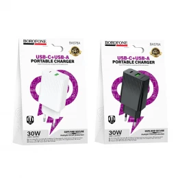 МЗП 2Port Borofone BAS76A Source USB+USB-C PD/QC 30W