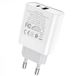 МЗП 2Port Hoco C80A USB+USB-C QC 3.0 PD 20W