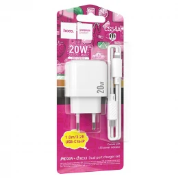 МЗП 2Port Hoco CS54A Surplus USB+USB-C PD/QC 20W Type-C to Lightning