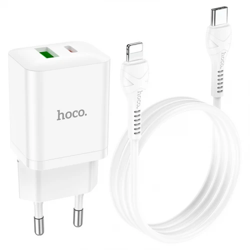 МЗП 2Port Hoco N28 USB+USB-C 3A PD/QC3.0 20W Type-C to Type-C