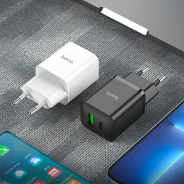 МЗП 2Port Hoco N28 USB+USB-C 3A PD/QC3.0 20W Type-C to Type-C