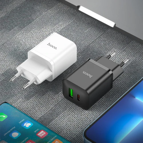 МЗП 2Port Hoco N28 USB+USB-C 3A PD/QC3.0 20W Type-C to Type-C