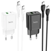 МЗП 2Port Hoco N28 USB+USB-C 3A PD/QC3.0 20W Type-C to Type-C