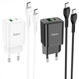МЗП 2Port Hoco N28 USB+USB-C 3A PD/QC3.0 20W Type-C to Type-C