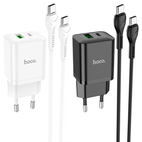 МЗП 2Port Hoco N28 USB+USB-C 3A PD/QC3.0 20W Type-C to Type-C