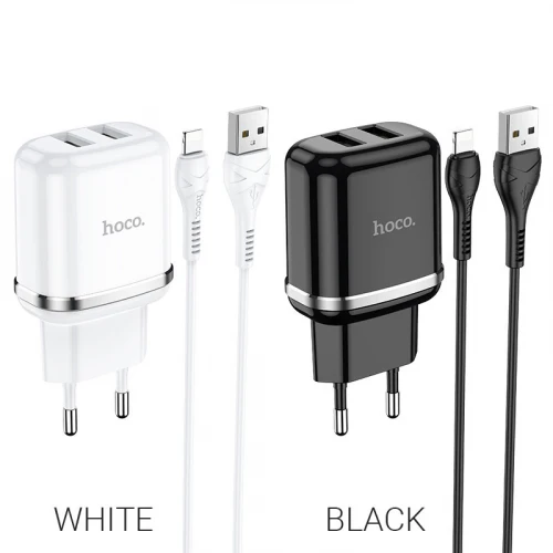МЗП 2Port Hoco N4 2USB 2.4A USB to Lightning