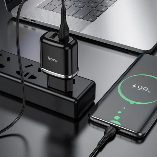 МЗП 2Port Hoco N4 2USB 2.4A USB to Type-C