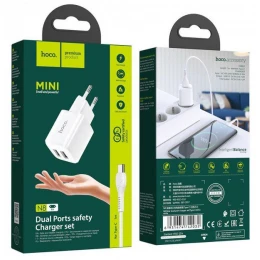 МЗП 2Port Hoco N8 2USB 2.4A USB to Type-C